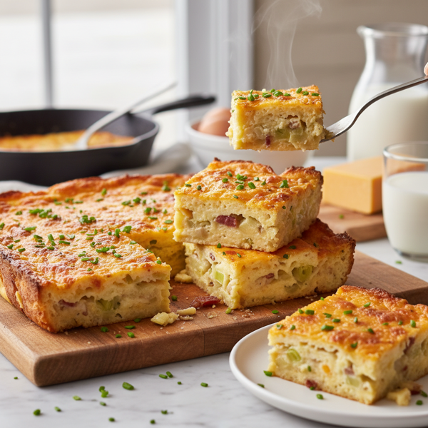 Savory Cheddar Cheese Strata recipe