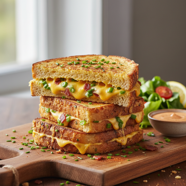 Savory Cheddar French Toast Sandwiches recipe