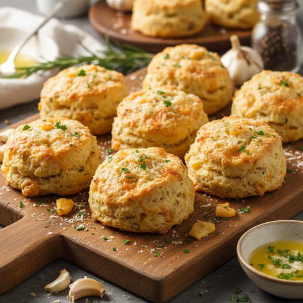 Savory Cheddar Garlic Drop Biscuits recipe