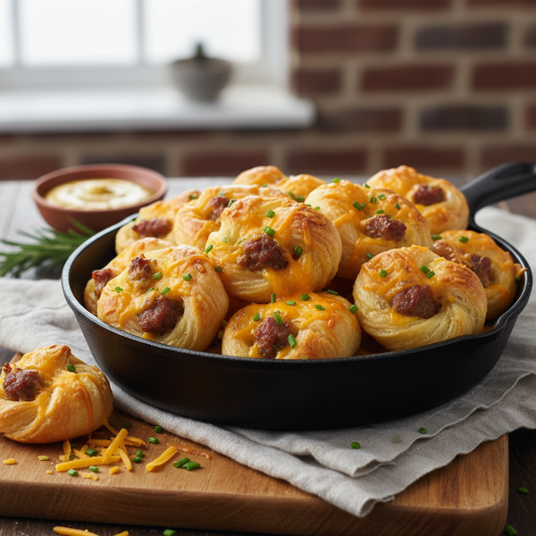 Savory Cheddar Sausage Bites recipe