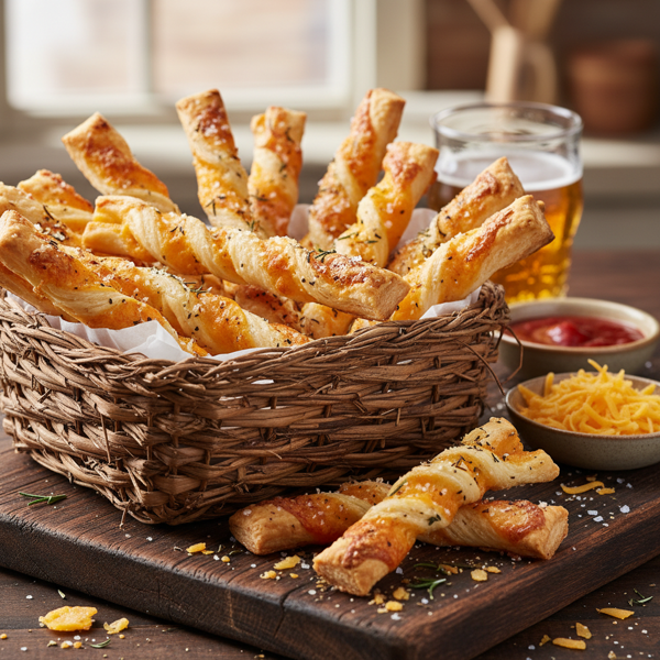 Savory Cheddar Straws recipe