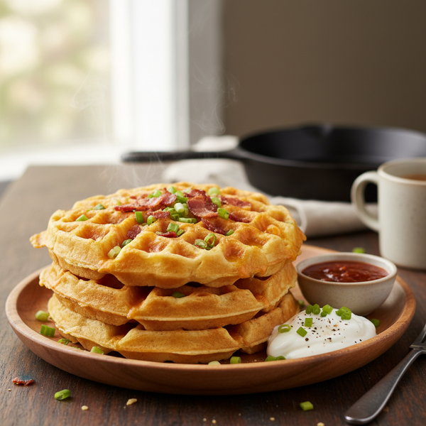 Savory Cheddar Waffles recipe