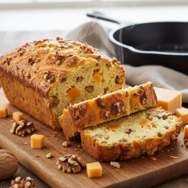Savory Cheddar Walnut Loaf recipe