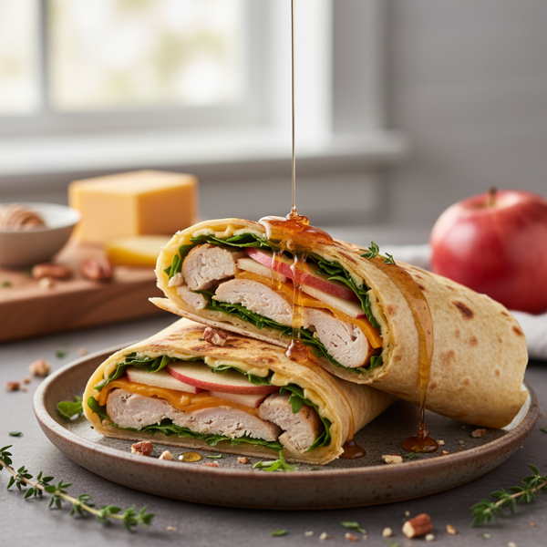 Savory Cheddar & Maple Honey Turkey Apple Delight Wrap recipe