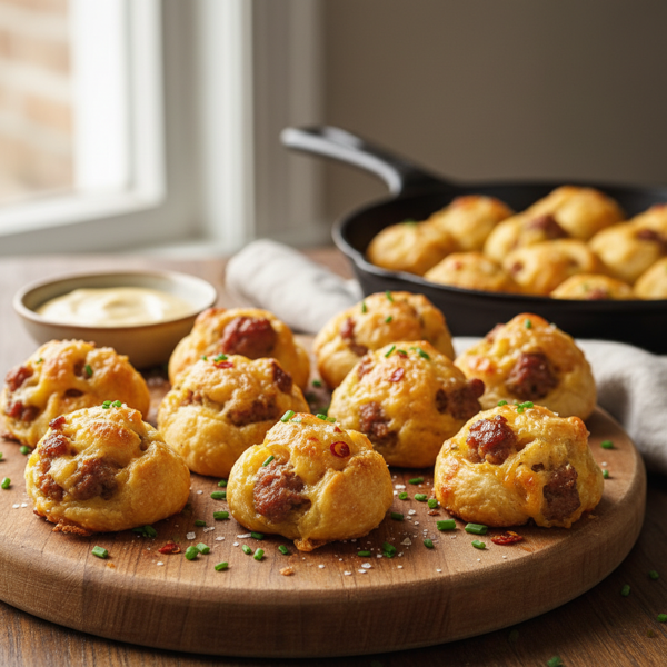 Savory Cheddar & Sausage Bites recipe