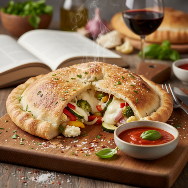 Savory Cheese & Veggie Calzone Delight recipe
