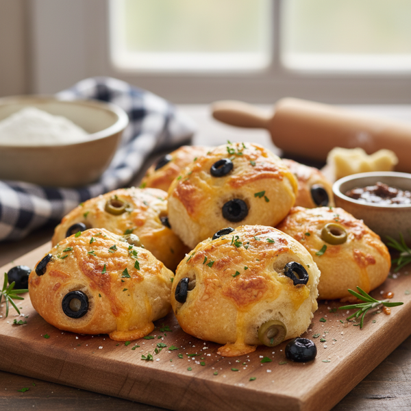Savory Cheese and Olive Rolls recipe