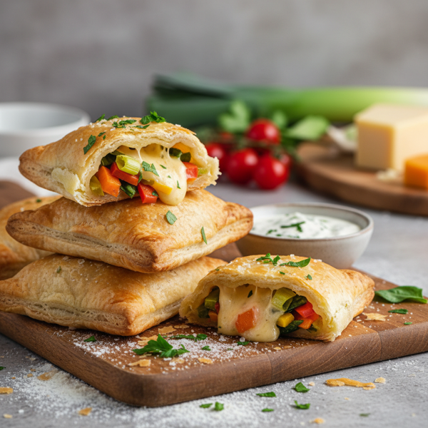 Savory Cheese and Vegetable Pasties recipe