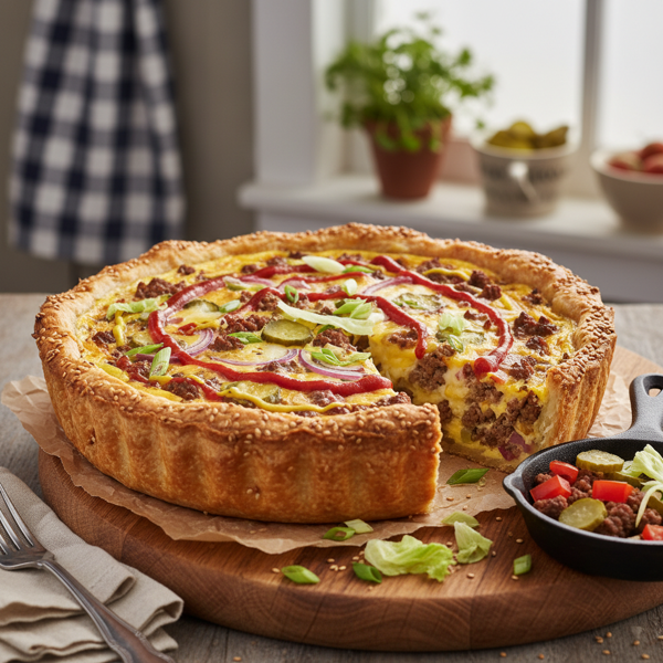 Savory Cheeseburger Quiche Bake recipe