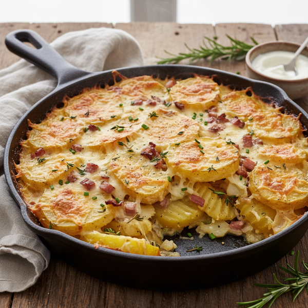 Savory Cheesy Potato Bake recipe