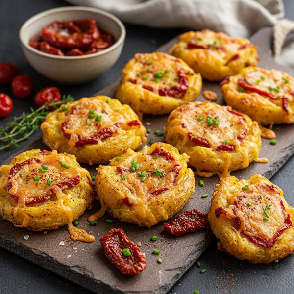 Savory Cheesy Potato Bites with Sun-Dried Tomato Inspiration recipe