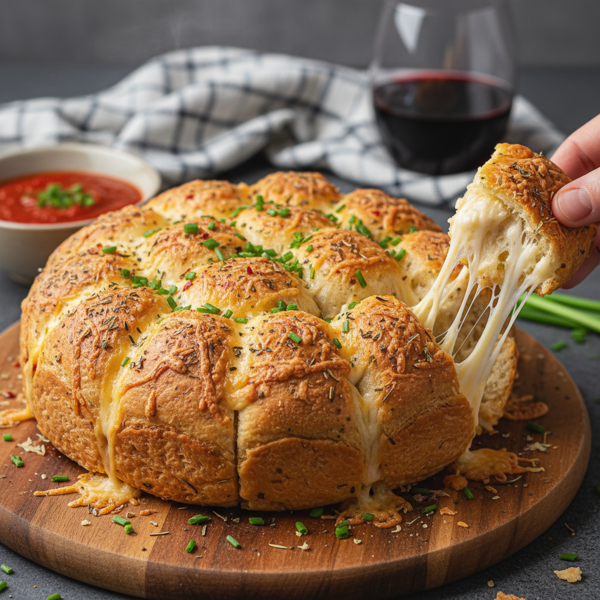 Savory Cheesy Pull-Apart Breadsticks recipe
