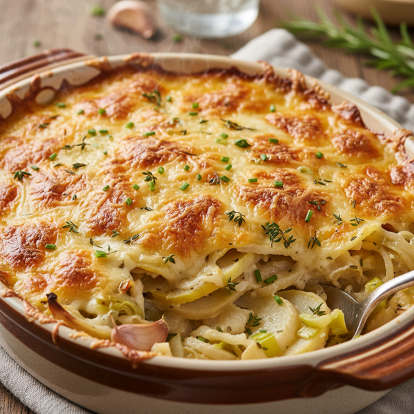 Savory Cheesy Turnip Bake recipe