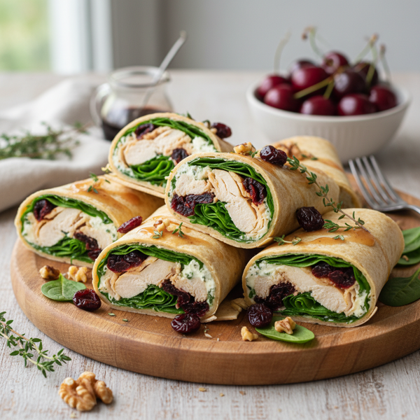 Savory Cherry Chicken Wraps recipe