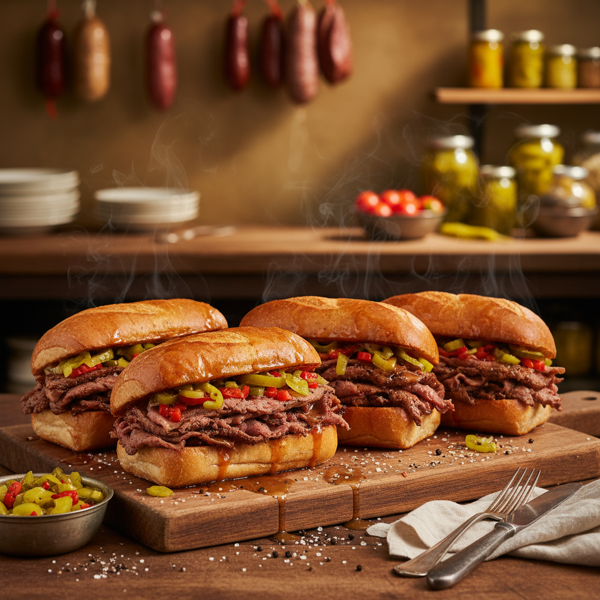 Savory Chicago-Style Italian Beef Sandwiches recipe