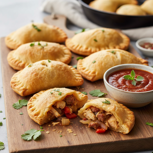 Savory Chicken-Sausage Empanadas recipe