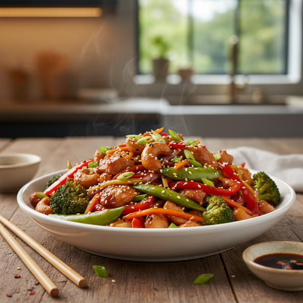 Savory Chicken Cashew Stir-Fry recipe