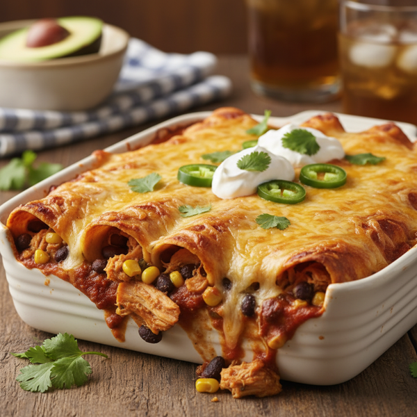 Savory Chicken Enchilada Bake recipe