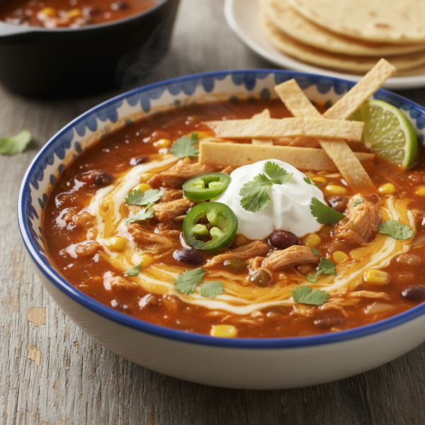 Savory Chicken Enchilada Soup recipe