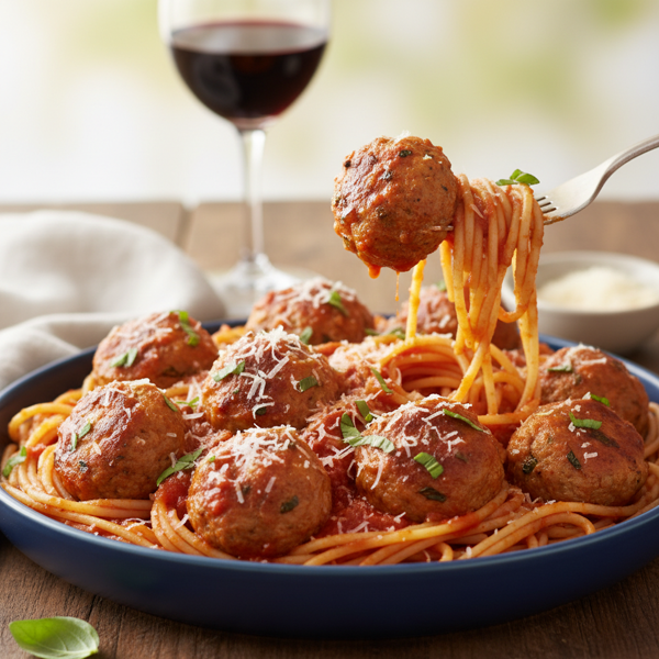 Savory Chicken Meatballs for Spaghetti recipe