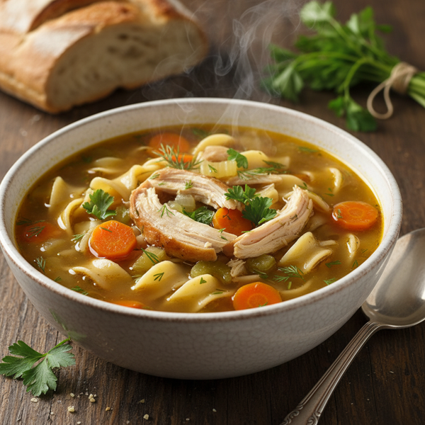 Savory Chicken Noodle Soup recipe