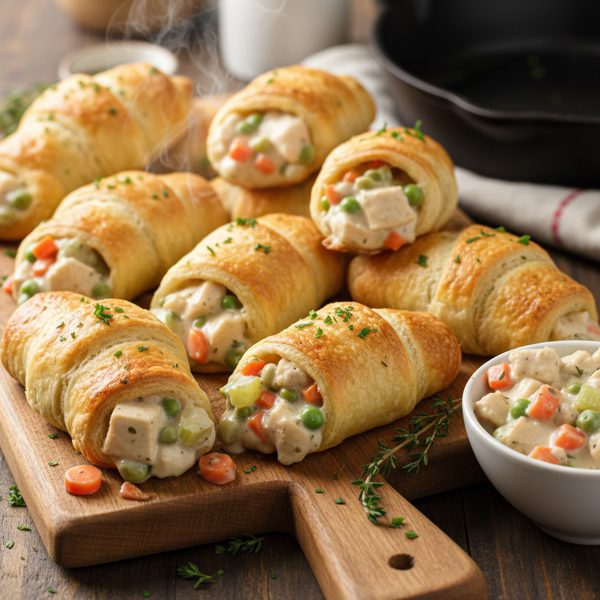 Savory Chicken Pot Pie Crescents recipe