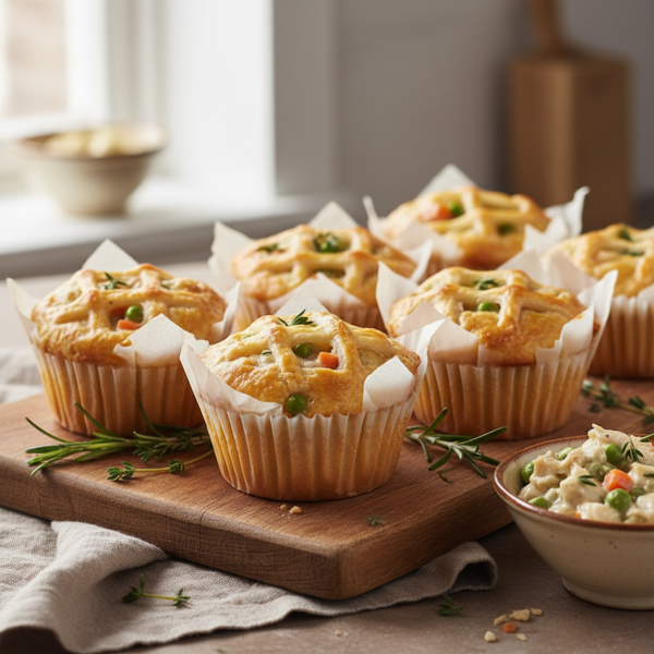 Savory Chicken Pot Pie Cupcakes recipe