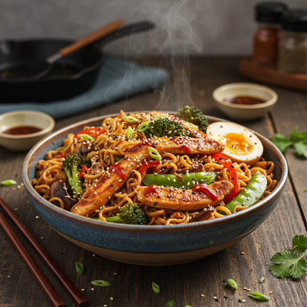 Savory Chicken Ramen Stir-Fry recipe