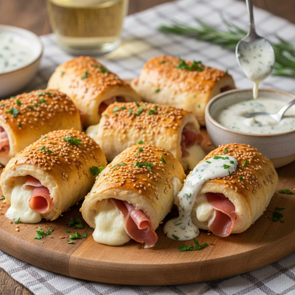 Savory Chicken Rolls with Creamy Cheese and Ham recipe