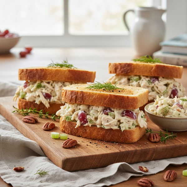 Savory Chicken Salad Delight Sandwiches recipe