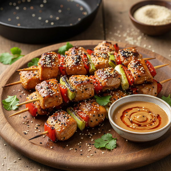 Savory Chicken Sesame Skewers recipe