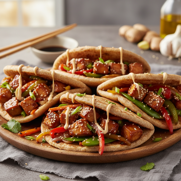 Savory Chicken Stir-Fry Pita Wraps recipe