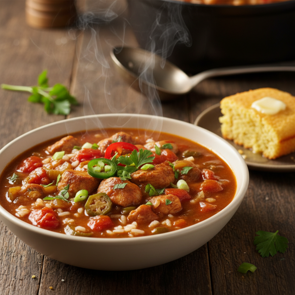 Savory Chicken Tomato Gumbo recipe