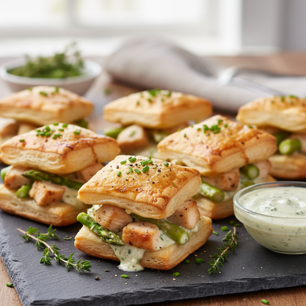 Savory Chicken & Asparagus Pastry Bites recipe