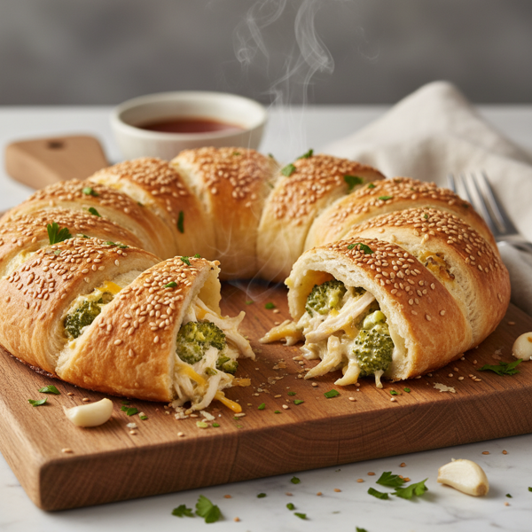 Savory Chicken & Broccoli Crescent Ring recipe