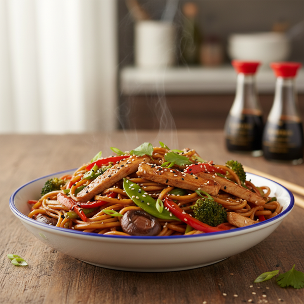 Savory Chicken & Vegetable Lo Mein recipe
