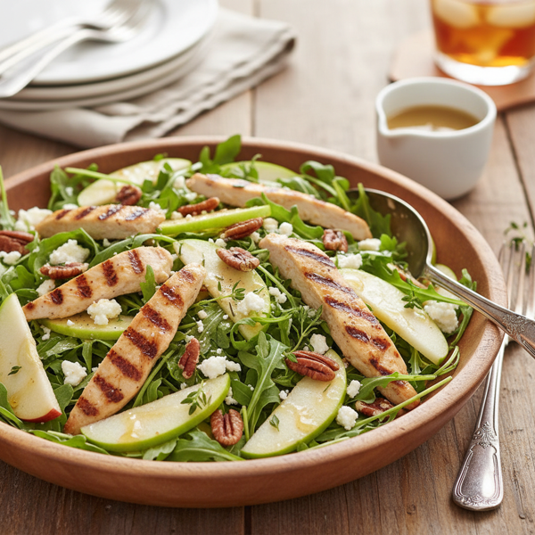 Savory Chicken and Apple Salad with Arugula and Goat Cheese recipe