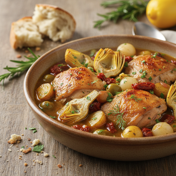 Savory Chicken and Artichoke Stew recipe
