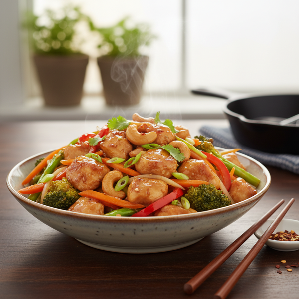 Savory Chicken and Cashew Delight Stir-Fry recipe