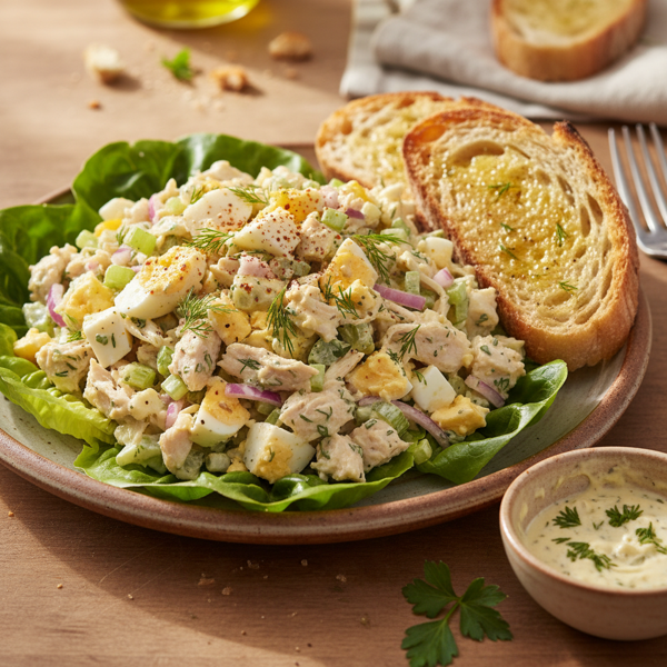 Savory Chicken and Egg Salad Delight recipe