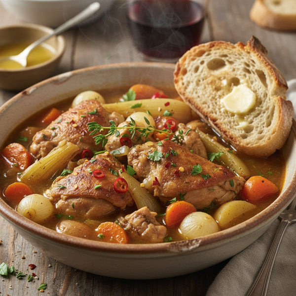 Savory Chicken and Fennel Stew recipe