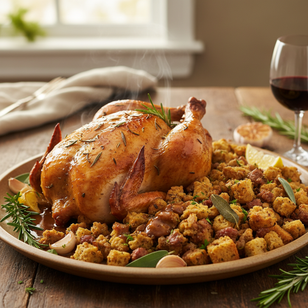 Savory Chicken and Herb Dressing Delight recipe