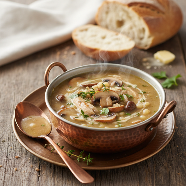 Savory Chicken and Mushroom Soup recipe