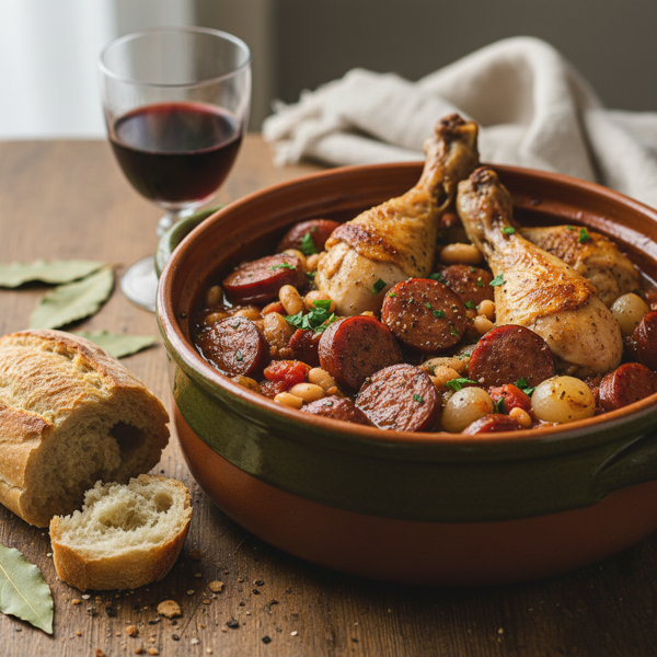 Savory Chicken and Sausage Cassoulet recipe