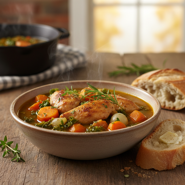 Savory Chicken and Sweet Potato Harvest Stew recipe