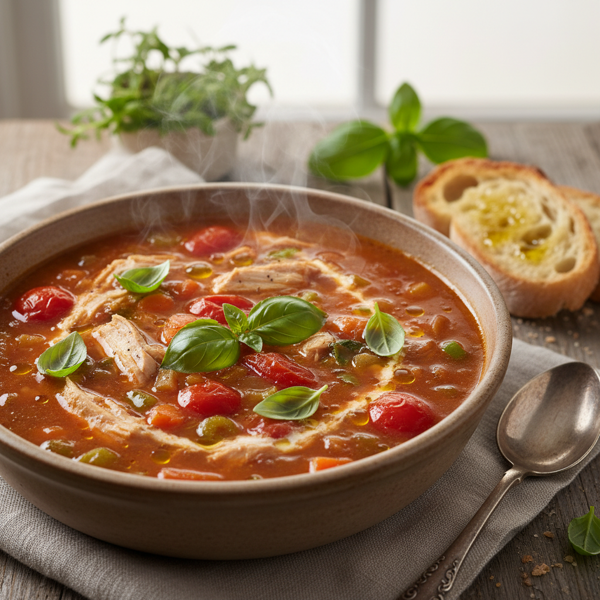 Savory Chicken and Tomato Soup recipe
