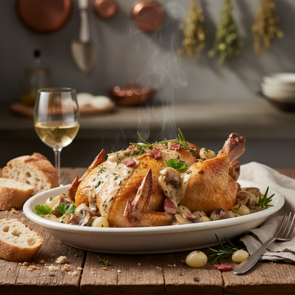 Savory Chicken in White Wine Sauce recipe