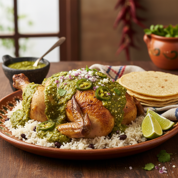 Savory Chicken in Zesty Green Salsa recipe