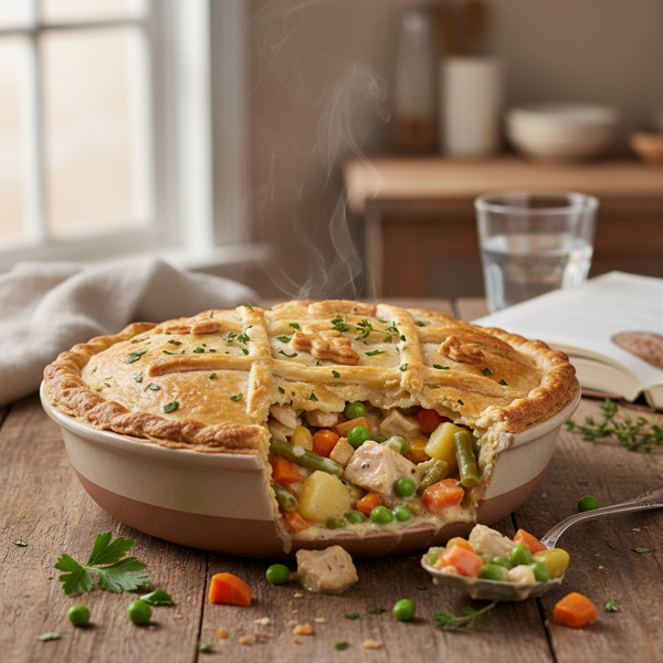 Savory Chicken or Turkey Pot Pie with Veggies recipe