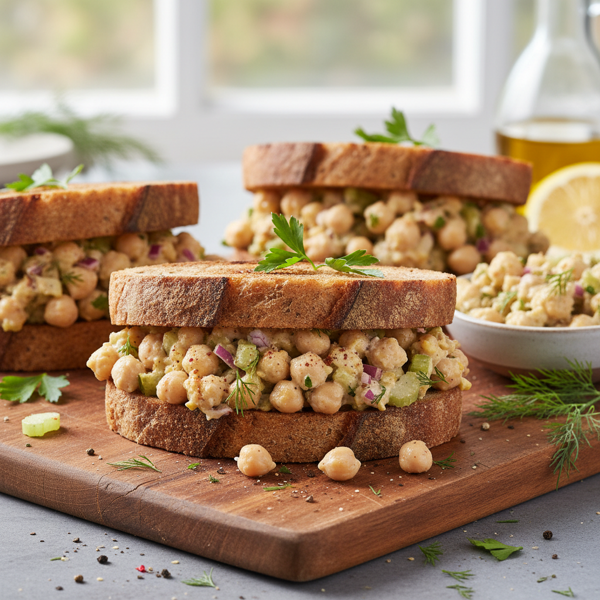 Savory Chickpea Salad Sandwiches recipe